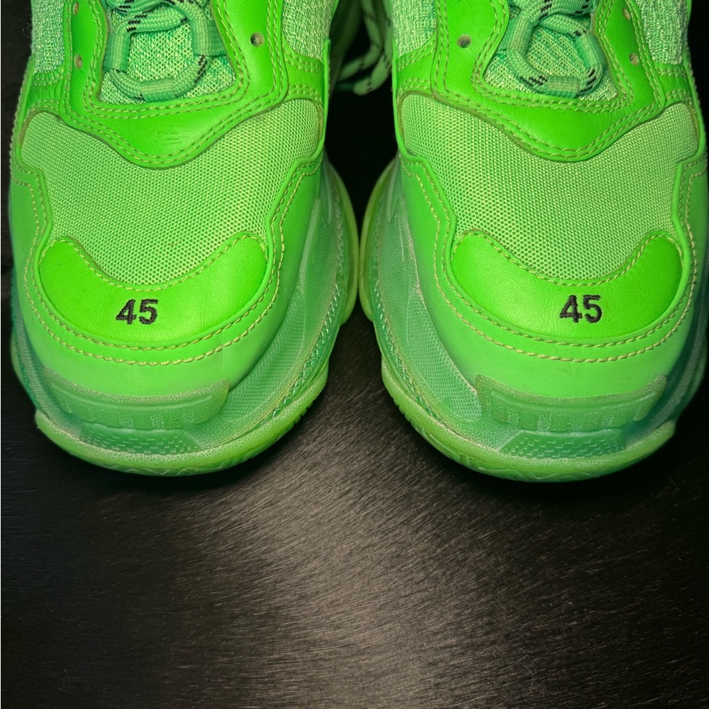 Balenciaga Green Sneakers with Chunky Design